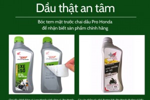 CẢNH BÁO HÀNG GIẢ, NHÁI THƯƠNG HIỆU DẦU NHỜN PRO HONDA